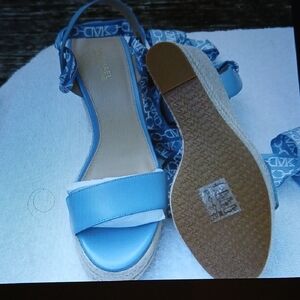 Michael Kors Light Blue Espadrille Wedges